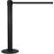 Black stanchion with black band, against a white background.