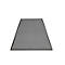 Tapis gris rectangulaire avec une bordure sombre sur fond blanc.