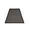 Tapis d'entrée rectangulaire gris foncé avec bordure noire sur fond blanc.