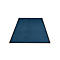 Paillasson rectangulaire bleu foncé avec une bordure fine et sombre sur fond blanc.
