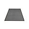 Tapis gris rectangulaire avec une bordure gris foncé sur fond blanc.