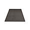 Tapis rectangulaire gris foncé avec une bordure sombre sur fond blanc.