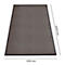 Tapis rectangulaire gris avec bord noir. Dimensions : 2000 mm x 1200 mm.