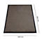 Tapis marron avec bord noir, dimensions 600 x 850 mm.