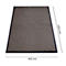 Tapis rectangulaire beige avec bordure noire. Dimensions : 800 x 1200 mm.