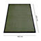 Pelouse verte rectangulaire avec bordure noire, dimensions 800 mm x 1200 mm.