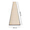 Chemin de couloir beige, bordé de noir. Dimensions: 3000 mm x 850 mm.