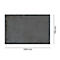 Paillasson gris avec bordure noire. Dimensions : 1200 x 750 mm.