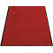Tapis rouge avec bordure noire. Vue en perspective.