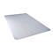 Tapis rectangulaire argenté sur fond blanc. Les coins sont légèrement arrondis.