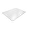 Tapis de protection de sol transparent rectangulaire. Sur fond blanc.