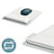 Tapis de souris et repose-poignets Leitz Ergo, ergonomique, 2 hauteurs réglables, L 200 x P 260 x H 23 mm, gris clair