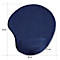 Tapis de souris hama Ergonomic Mini, repose-poignets rembourré, L 200 x l 230 x H 21 mm, mousse PU à mémoire de forme, bleu