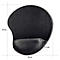 Tapis de souris hama Ergonomic Mini, repose-poignets rembourré, L 200 x l 230 x H 21 mm, mousse PU à mémoire de forme, noir