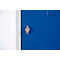Taquilla, 1 puerta, An 400 x Al 1800 mm, candado, gris luminoso/azul