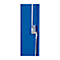Taquilla, 1 puerta, An 400 x Al 1800 mm, cerradura de cilindro, gris luminoso/azul