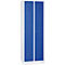 Taquilla, 2 puertas, An 800 x Al 1800 mm, candado, gris luminoso/azul