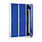 Taquilla, 3 puertas, An 1200 x Al 1800 mm, cierre de pasador giratorio, gris luminoso/azul