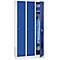 Taquilla, 3 puertas, An 900 x Al 1800 mm, cerradura de cilindro, gris luminoso/azul