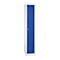 Taquilla, ancho 300 x alto 1800 mm, gris claro/azul genciana RAL 7035/5010, cierre de leva, azul genciana