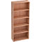 TARA boekenkast, 5 OH, stapelbaar, B. 800 x D 330 x H 1880 mm, notendecor/Havanna