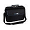 Schwarze Laptoptasche mit Schulterriemen, Henkel. Logo-Plakette: Targus.