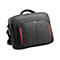 Schwarze Laptoptasche mit roter Ziernaht und Tragegriff. Auf der Tasche ist der Schriftzug "Targus" zu sehen.
