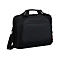 Schwarze Targus Laptoptasche mit Tragegriffen und Schultergurt vor weißem Hintergrund.
