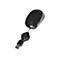 Souris Targus noire avec connecteur USB, sur fond blanc. Souris, câble et connecteur USB sont visibles.