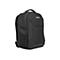 Schwarzer Rucksack auf weiÃŸem Hintergrund. Das Produkt hat mehrere FÃ¤cher und einen Griff.