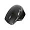 Schwarze Maus von Targus, Detailansicht. Auf der Oberseite befinden sich DPI-Taste und Scrollrad.