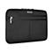 Schwarze Laptoptasche mit Reißverschluss, Markenlogo 'Targus'.