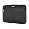 Schwarze Laptoptasche mit Reißverschluss, Markenlogo 'Targus'.
