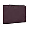Eine dunkelviolette Targus Laptoptasche mit schwarzem Reißverschluss vor weißem Hintergrund.