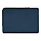 Dunkelblaue Laptoptasche mit schwarzem Reißverschluss.
