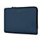 Dunkelblaue Laptoptasche mit Reißverschluss, Markenlogo 'Targus'.