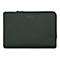 Dunkelgrüne Targus-Laptoptasche, Reißverschluss oben, grauer Schriftzug. Neutraler Hintergrund.