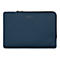 Dunkelblaue Laptoptasche mit Reißverschluss, Markenlogo 'Targus'.