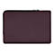 Burgunderfarbene Laptoptasche mit schwarzem Reißverschluss.