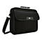 Schwarze Laptoptasche mit Schulterriemen und Tragegriff. Auf der Klappe ist das Logo von Targus zu sehen.
