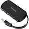 Targus USB-Hub ACH114EU, 4-Port USB 2.0, bus-powered, Datenrate 480 MB/s, kompakt, schwarz