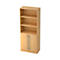 TARVIS combi-boekenkast, 5 OH, 3 open vakken + 2 deuren met greep, B 800 x D 420 x H 2004 mm, ahorndecor