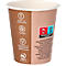 Tasse à café à emporter, pour 0,2 l, Ø 75 x H 91 mm, carton imprimé, beige-noir, 50 pièces