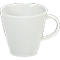 Tasse à café Solea, uni, blanc, porcelaine, 6 p.