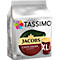 Silver coffee package with "Tassimo" logo, Jacobs coffee, "Caffè Crema Classico" and an XL coffee cup.