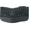 Tastatur Kensington Pro Fit™ Ergo KB675 EQ TKL, kabellos, wiederaufladbarer Akku, QWERTZ, für bis zu 3 Endgeräte, Handballenauflage, PCR, schwarz
