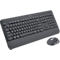 Tastatur-Maus-Set Logitech Signature Combo MK650 for Business, kabellos, QWERTZ, Handballenauflage, 2 Verbindungsmodi, schwarz