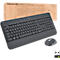 Tastatur-Maus-Set Logitech Signature Combo MK650 for Business, kabellos, QWERTZ, Handballenauflage, 2 Verbindungsmodi, schwarz