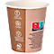 Taza de café para llevar, para 0,2 l, Ø 75 x H 91 mm, cartón impreso, beige-negro, 50 unidades
