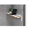 Telefonbox Silent Space 1, ESG-Glastür, LED-Beleuchtung, Lüftungssystem, Akustikkabine, weiß/grau meliert